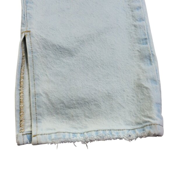 Good American Distressed Light Wash High-Rise Jeans 4/27 Cotton & Elastane - Picture 5 of 10